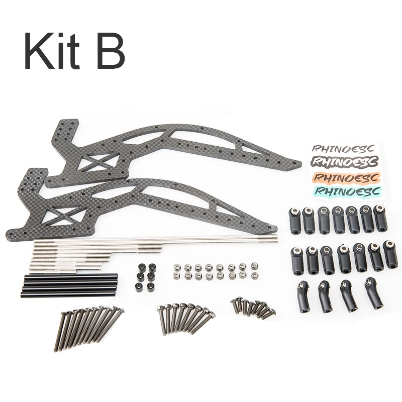 Rhino RC Crawler YUE ONE C0001 YUE01-A YUE01-B DS8181154 Shafty MOA Full 4.0mm 3K Carbon Fiber Chassis Parts Toy