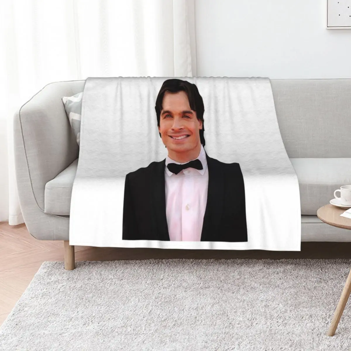 Ian Somerhalder (aka Damon Salvator) Throw Blanket Travel Flannel heavy to sleep christmas decoration Tourist Thermal Blankets