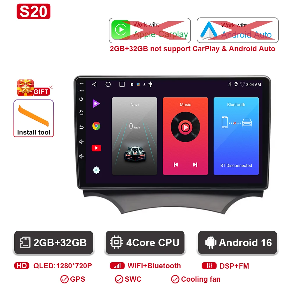 Android autoradio voor Ford Ka K2 2008 2009 2010 2011 - 2014 Carplay Android Auto radio multimediaspeler GPS navigatie DSP SWC