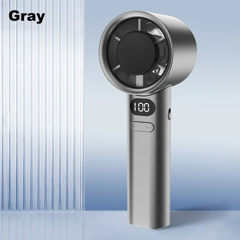 Handheld Fan Portable Turbofan USB Rechargeable Electric Fan Digital Display With Precise Control Power Tools