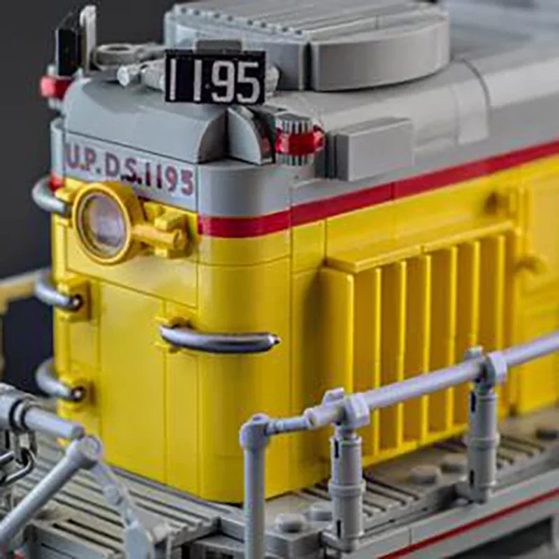 Briques de construction Moc 1:38 RS-2, série de Train ferroviaire, technologie de modèle, série de voitures de ville modulaires, blocs d'assemblage de construction, jouet cadeau