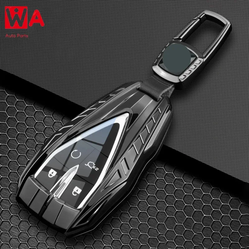 Metal Car Remote Key Case Cover Shell Bag Holder Fob For Changan New Eado Plus CS75PLUS UNI-K UNI-T CS35PLUS CS55PLUS UNIV 2024