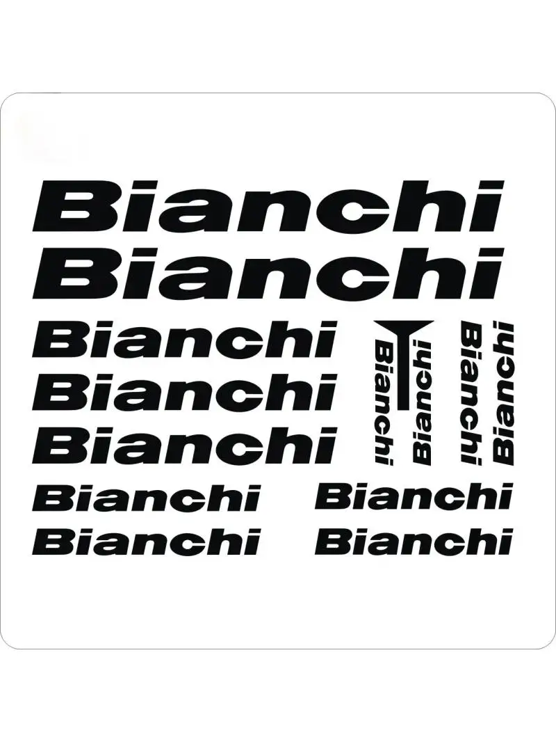 AliExpress NONE 1SET 25cm Bianchi Letter Waterproof Vinyl Stickers Black White Red Silver Holographic Decals for Bike Bicycle Styling