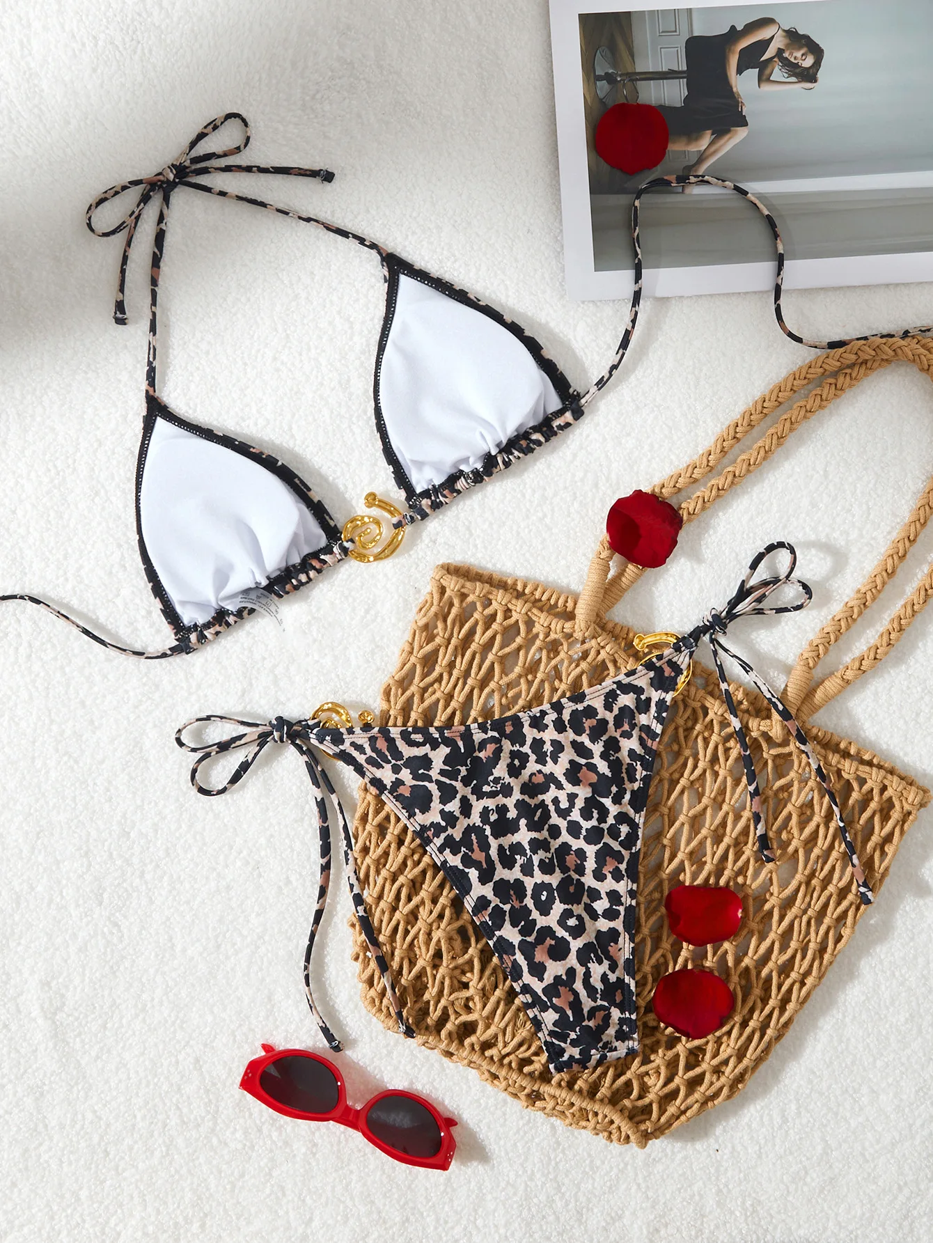 Women's V Neck Bikini Sexy Bathing Suit for Women Separates Thong Swimsuit Beachwear Halter Brazilian Bikini Push Up Swimwear