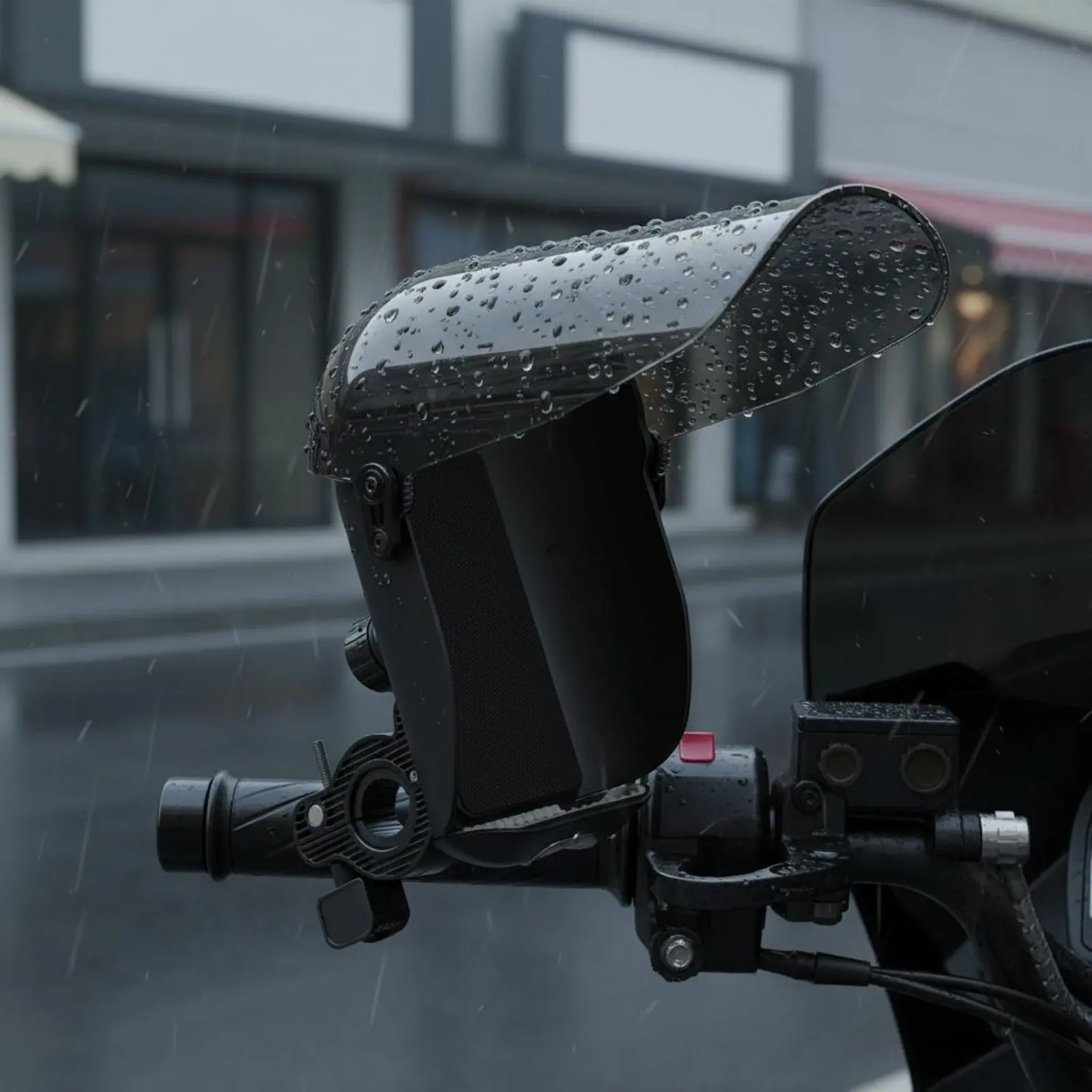 

Protect Motorcycle Phone Holder Easy Installation Weather-Resistant Phone GPS Holder Rain Cover Bike Mount 360° Rotation