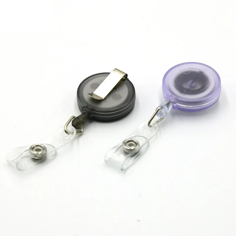 

5pcs Retractable Anti-lost Pass Work Card Clip Staff Employees Badge Holder Reels Office Accessories ID Name Tag Badge Reel