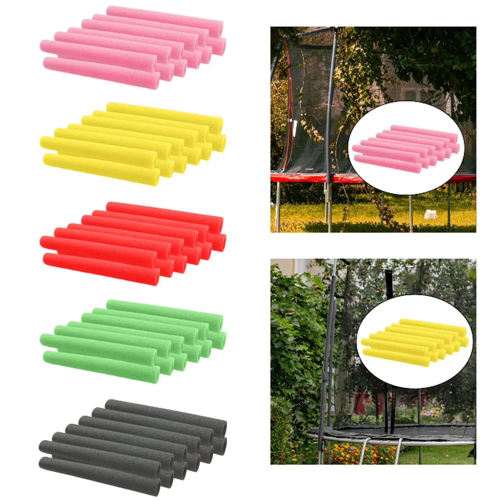 12Pcs Trampoline Pole Foam Sleeves Parts 15.75 inch Trampoline Poles Covers