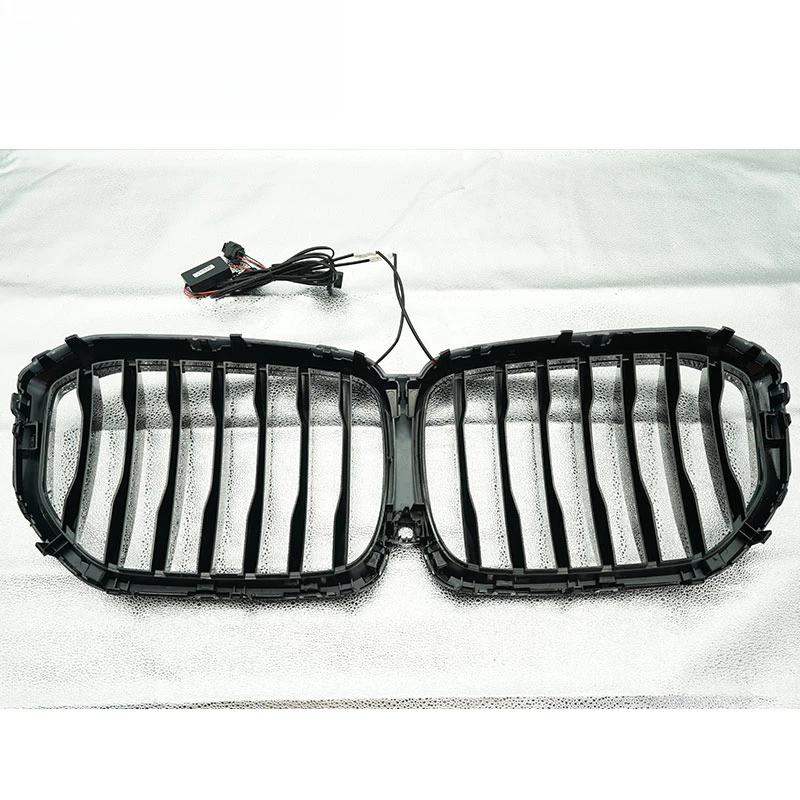 GUGO, nuevo estilo personalizado para coche, tiras de luz LED UV Resnt, línea única, negro brillante, parrilla delantera iluminada, actualización X5 G05