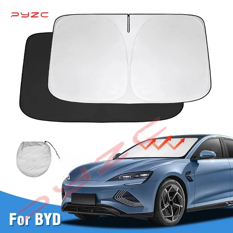 

Солнцезащитный козырек на лобовое стекло для BYD SEAL EV Electric 2022 2023 2024, аксессуары, солнцезащитный козырек, защита от солнца, складные блоки, УФ-лучи