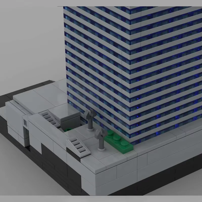 Citi Center Tower model wieżowca 1226 sztuk małych cząstek MOC pasujące klocki do zabawek wyświetlają kreatywne prezenty świąteczne