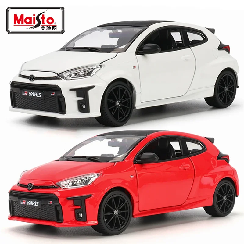 

Maisto 1:24 новый стиль 2021 Toyota GR Yaris высокодетализированная Точная Модель автомобиля литье под давлением коллекционные подарки