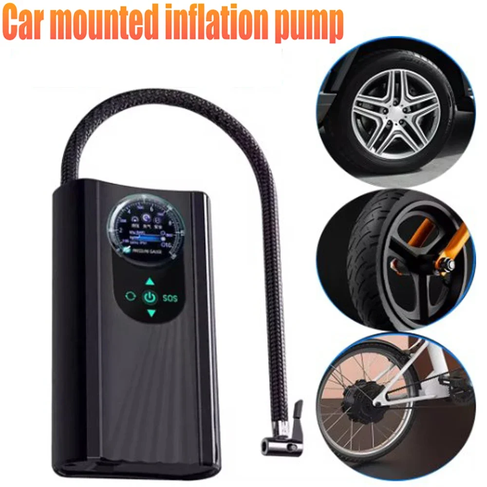 Mini Portable Electrical Air Pump Wireless Tire Inflatable Pump Inflator Electric Motorcycle Pump For Car Motorcycles Bicycles