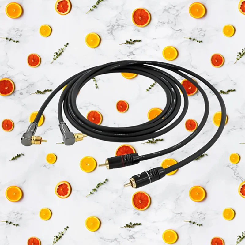 

Pro Audio Right-Angle RCA Cable - 99.99% OFC w/Gold-Plated 90° Plug & Triple Shielding​