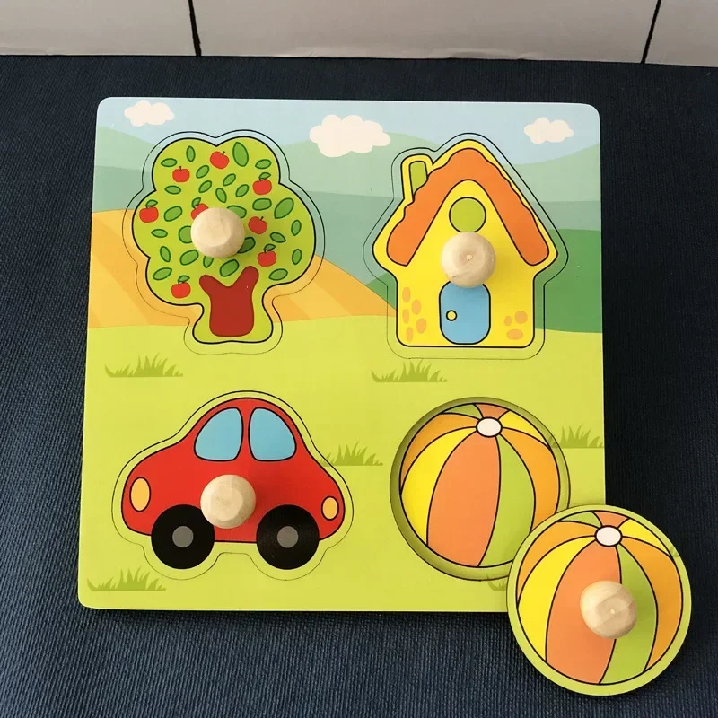 Brinquedos Montessori para Bebê, Prancheta de Mão, Jogo de Puzzle, Motoras Finas, Brinquedos Educativos Infantis, Crianças, 1 ano, 2 anos, 3 anos