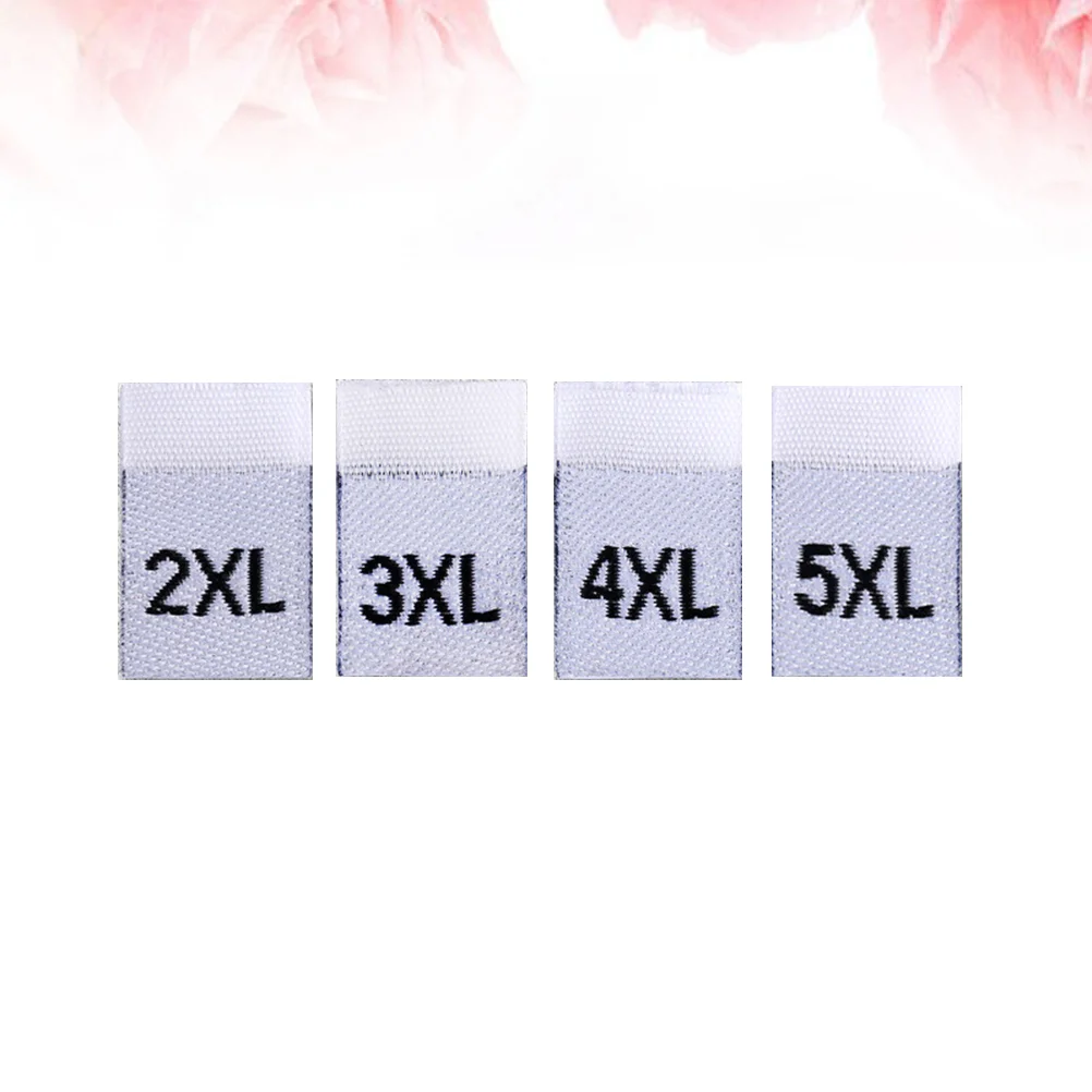 400 PCS Clothing Size Label Garments Labels Tags Clothes White Dresser Folded Cut Sew Name