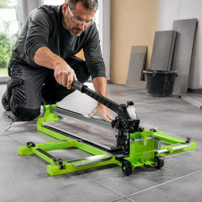 Coupe-carreaux manuel 800 mm en acier réglable avec laser infrarouge, disque en alliage dur, poignée ergonomique antidérapante pour céramique, porcelaine, rénovation maison, cuisine, intérieur