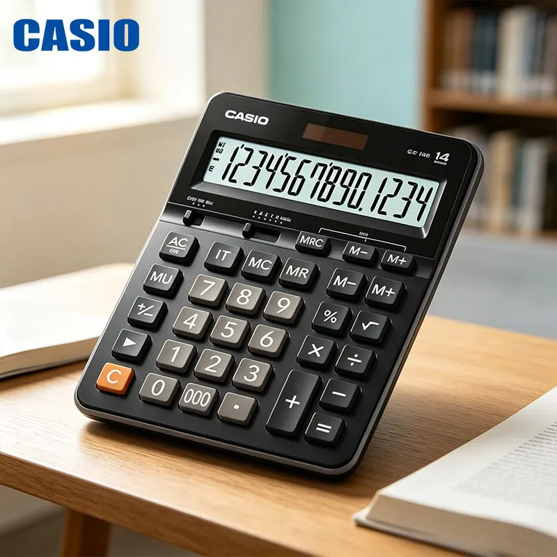 Casio GX-14B/DS-2B/DH-14/AX-120B/MH-12 Accounting and cashier work desk, small-sized computer, portable, silent buttons