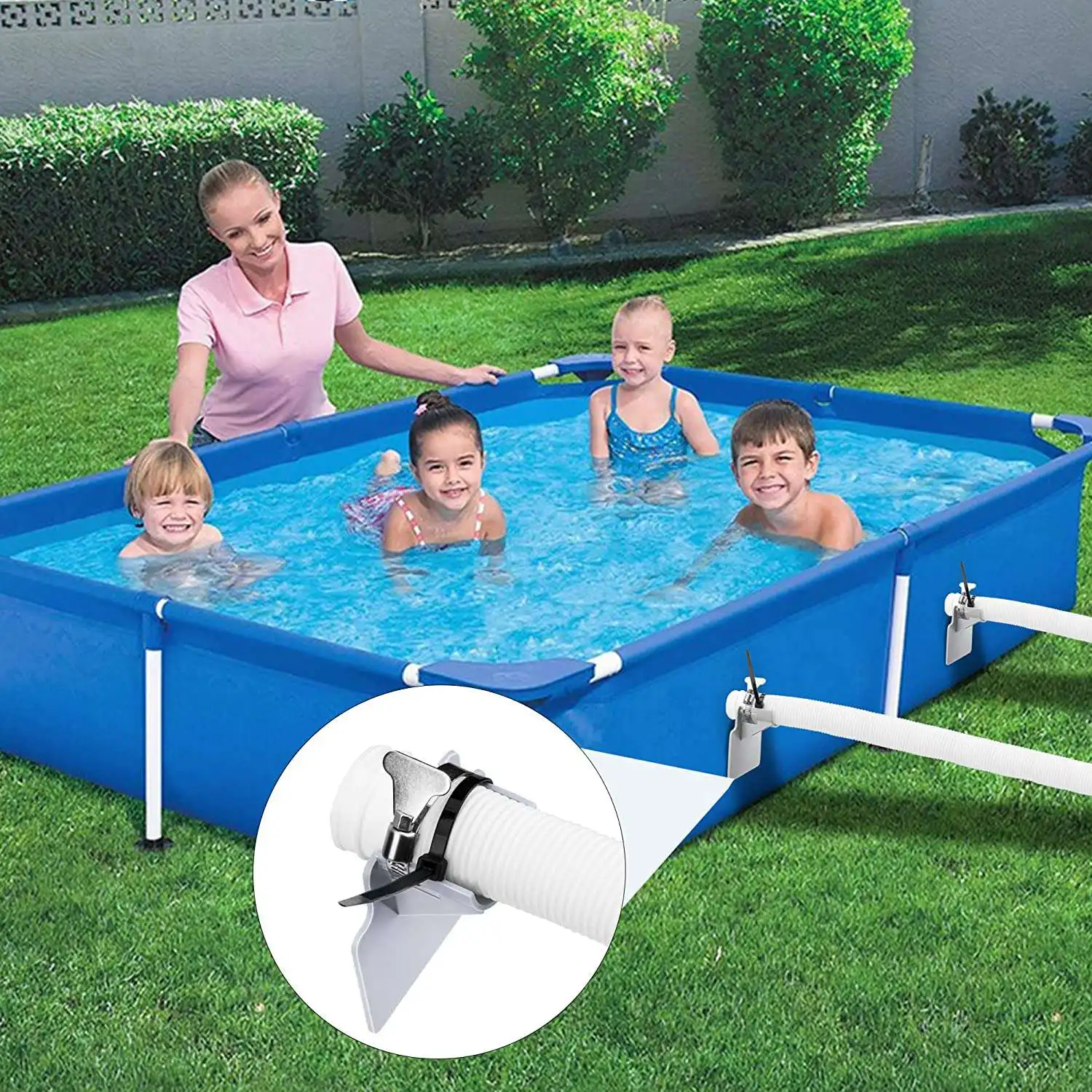 Tuyaux pour piscine hors sol, lot de 2 supports pour tuyaux de piscine, conçus pour empêcher l'affaissement des tuyaux de piscine Intex