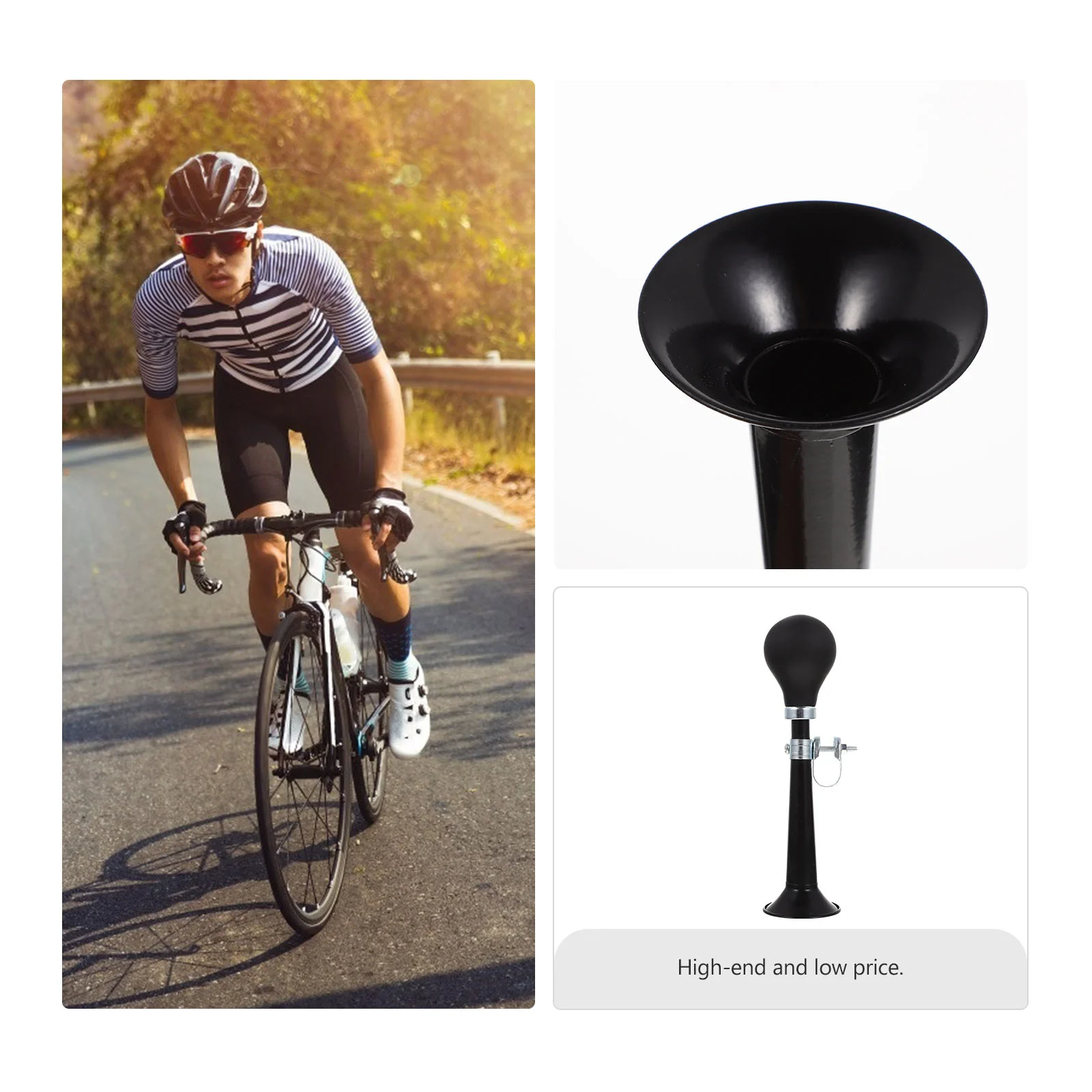 Bell PVC Wear Resistant Iron Electroplated Bike Bells Easy Install Detach Handlebars Safety Decorative