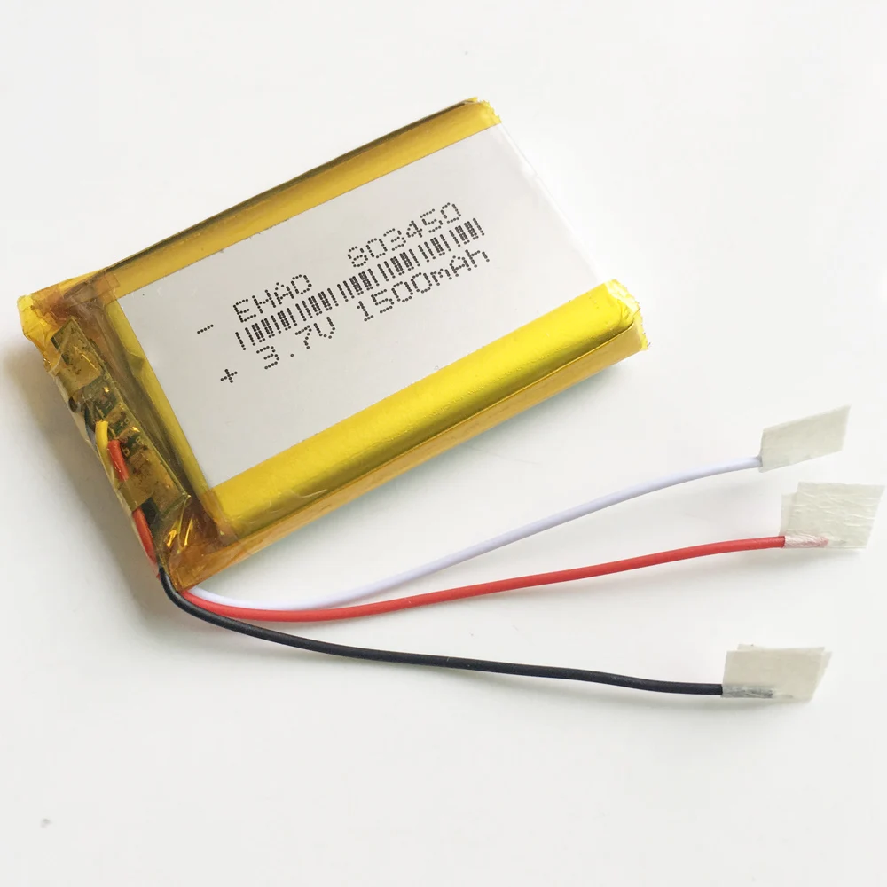 3.7V 1500mAh Lipo akumulator 803450 z 3 przewodami do rejestratora GPS DVD zestaw słuchawkowy Bluetooth e-book Camera Corsair Void Pro