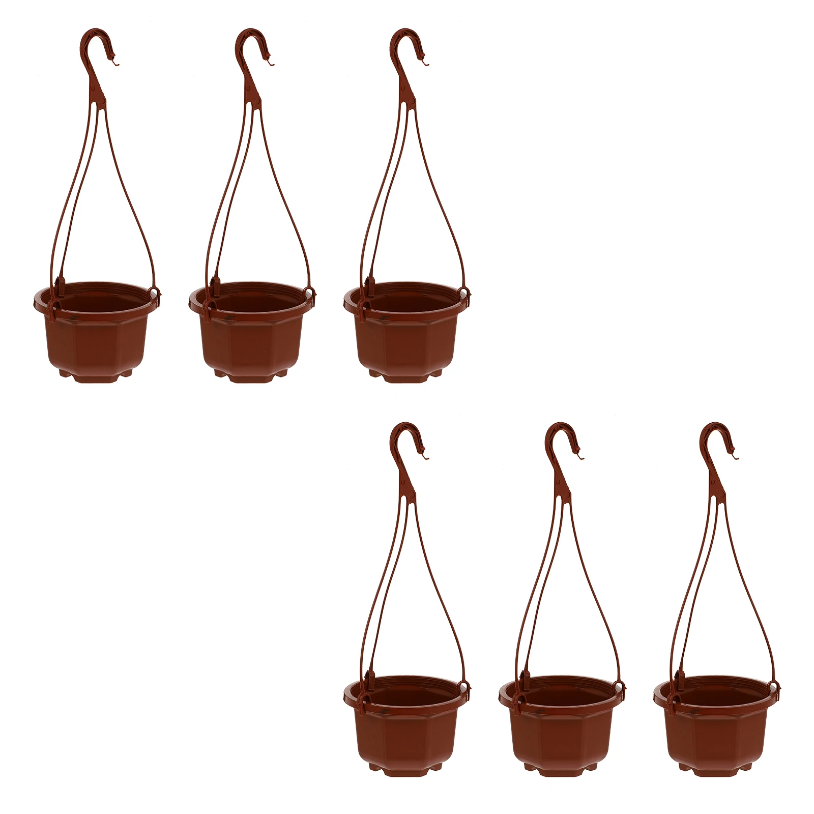 

6 Sets Chlorophytum Pot Hanging Wall Planters Small Flower Succulent Plastic Pots Balcony Garden Home Office