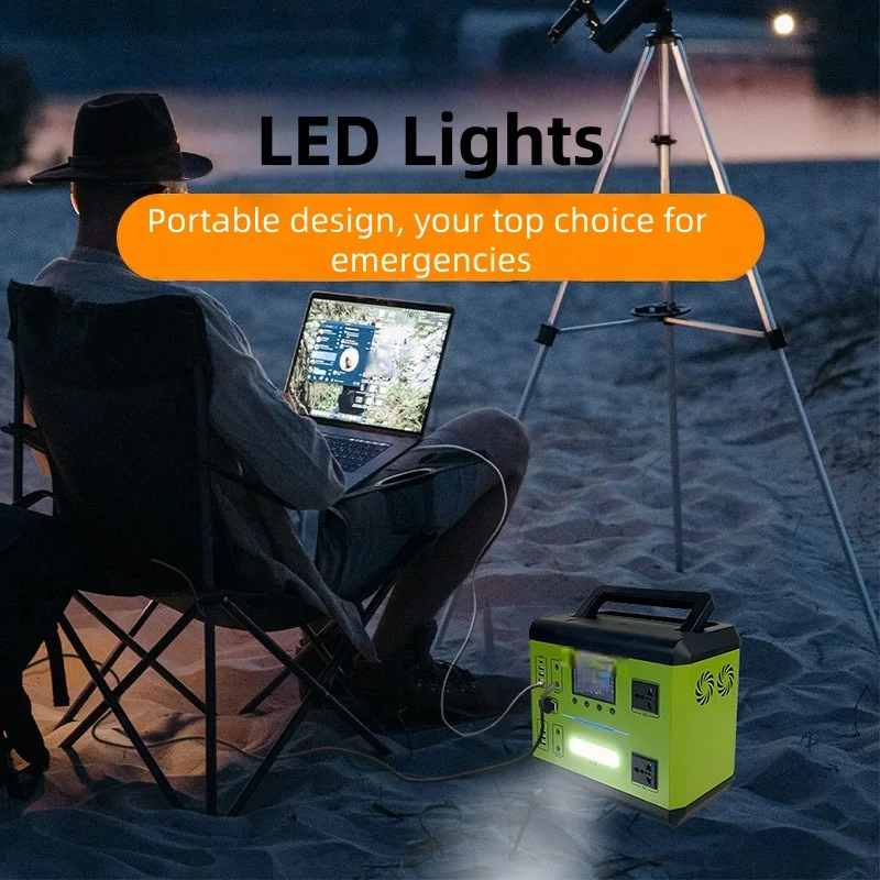 1100W LiFePO4 Portable Power Station Pure Sine Wave Solar Generator 12V Jump Starter for RV Camping Home Backup