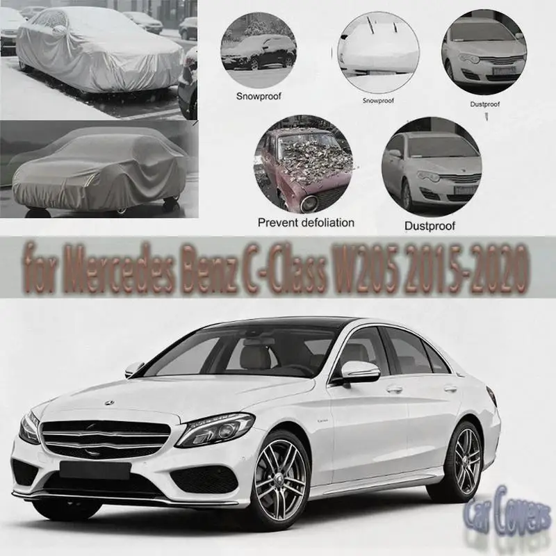 

Для Mercedes Benz C Class W205 2015 2020 уличная защита водонепроницаемый пылезащитный снежный солнцезащитный козырек автомобильные чехлы