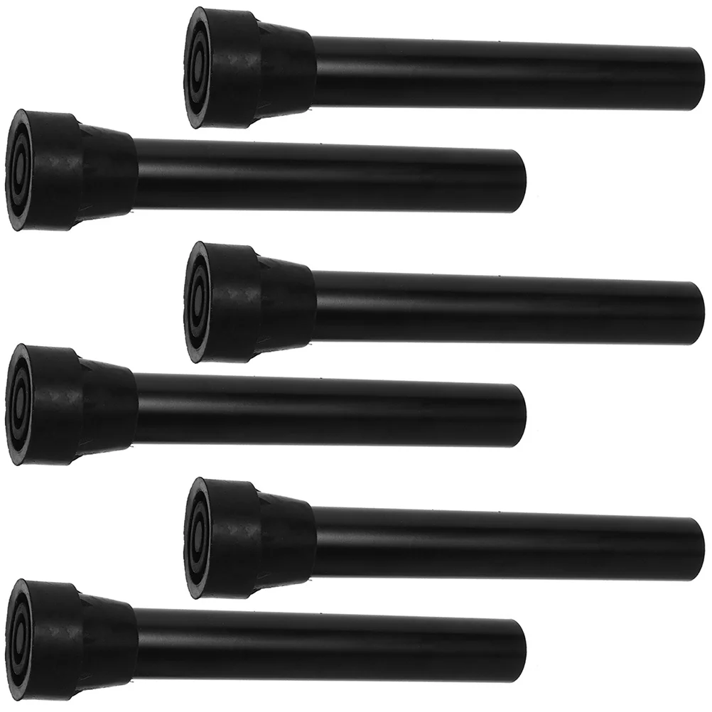 Tubo de pierna de acero inoxidable con almohadilla, pieza de repuesto, Base de goma antideslizante, cubierta de pierna antideslizante, soporte estable y duradero, 6 uds.