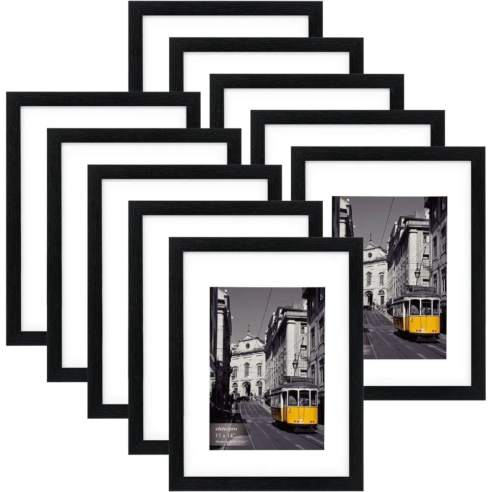 

Photo Frames Photos 11x14 Picture Frames Set of 10 Home Decor Gallery Wall Frame for Wall Mounting Black Decoration Albums