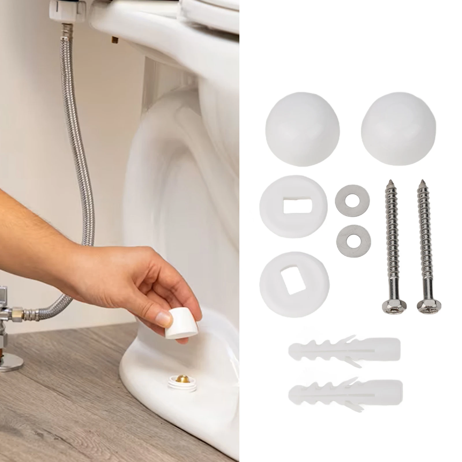Kit di fissaggio per bidet Kit di fissaggio per bidet per WC resistente e stabile Installazione semplice per pavimenti in legno o cemento