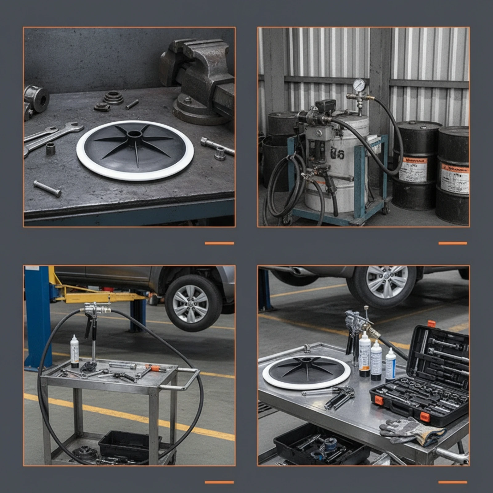 Pressure Oil Plate with Sealing Edge Universal Grease Follower Plate Reinforced for Technicians, Lubrication Systems, Workshops