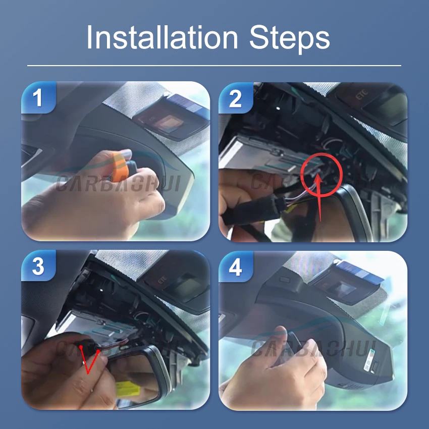 4K HD 2160P Plug and Play Installation Car DVR Video Recorder Wifi Dash Cam For Volkswagen VW ID4 id 4 2022 Control By Phone APP