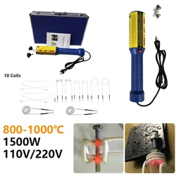 1500W Magnetic Induction Heater Kit 110V 220V Automotive 1500W Flameless Heat Induction Heating Machine 3 Coils Car Repair Tool