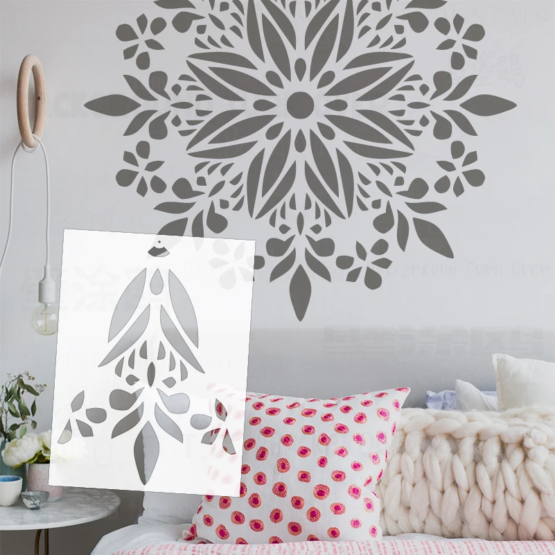 80cm - 120cm Stencil For Painting Wall Decor Template To Paint Decorative Target Larges Big Large Mandala Ceiling Round S091