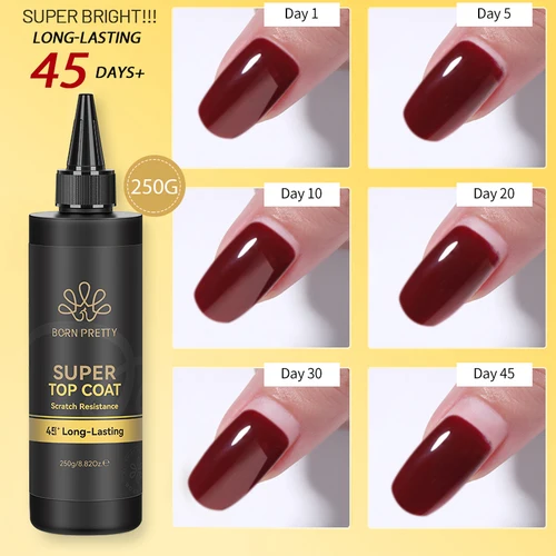 Imagen 2 del producto BORN PRETTY 250g Base de Gel súper capa superior mate capa superior esmalte de Gel Soak Off UV LED barniz de Gel Gel funcional salón de uñas