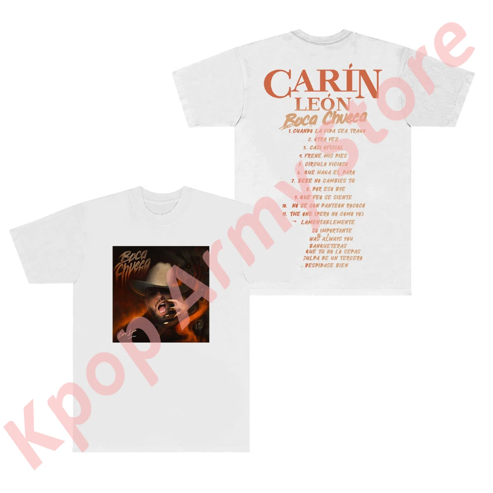 Carin Leon Boca Chueca Tracklist Merch T-shirts Summer Women Men Fashion Casual Short Sleeve Tee Streetwear