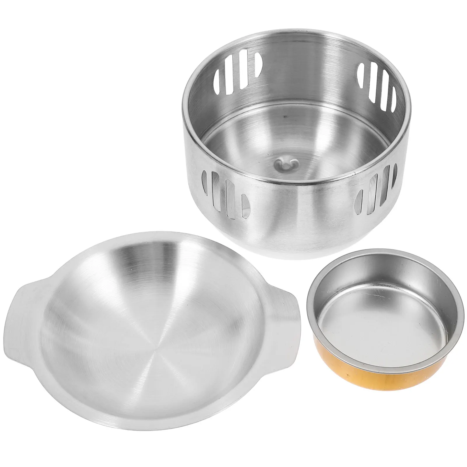 

1Set Cooking Pot Stove Stainless Steel Vintage Household Kitchen Stockpot Food Cooking Pan Outdoor Cookware Stockpot