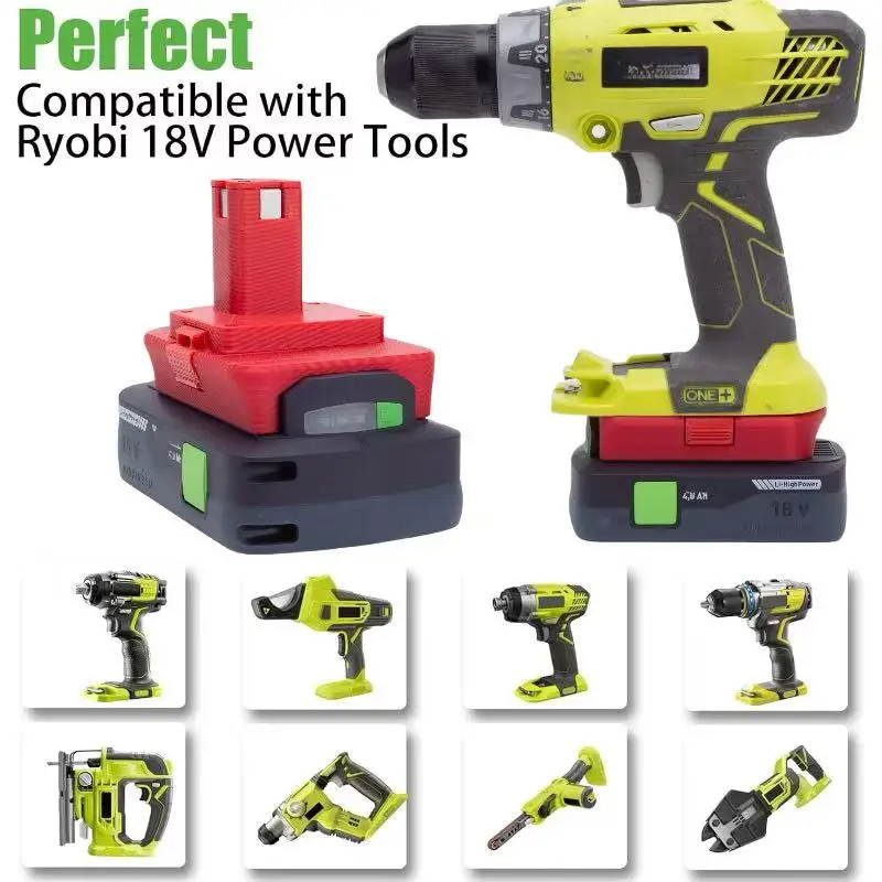 Perfect Compatibility With Ryobi 18v Tool Adapter for Festool 18V Lithium Battery Usage Converter(Not include tools and battery)