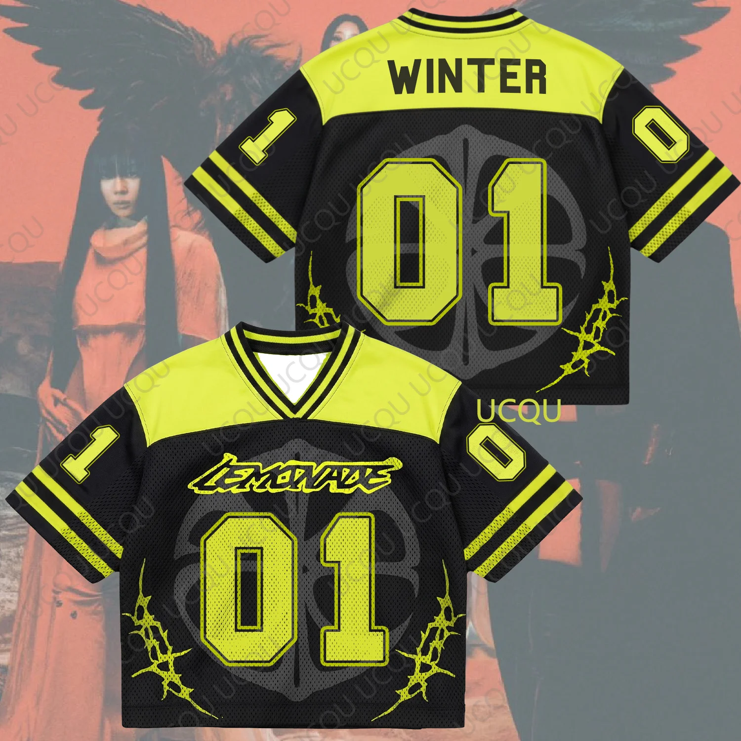 2026 New Lemonade Album Fan Edition Football Jersey Mix Mesh Tour
