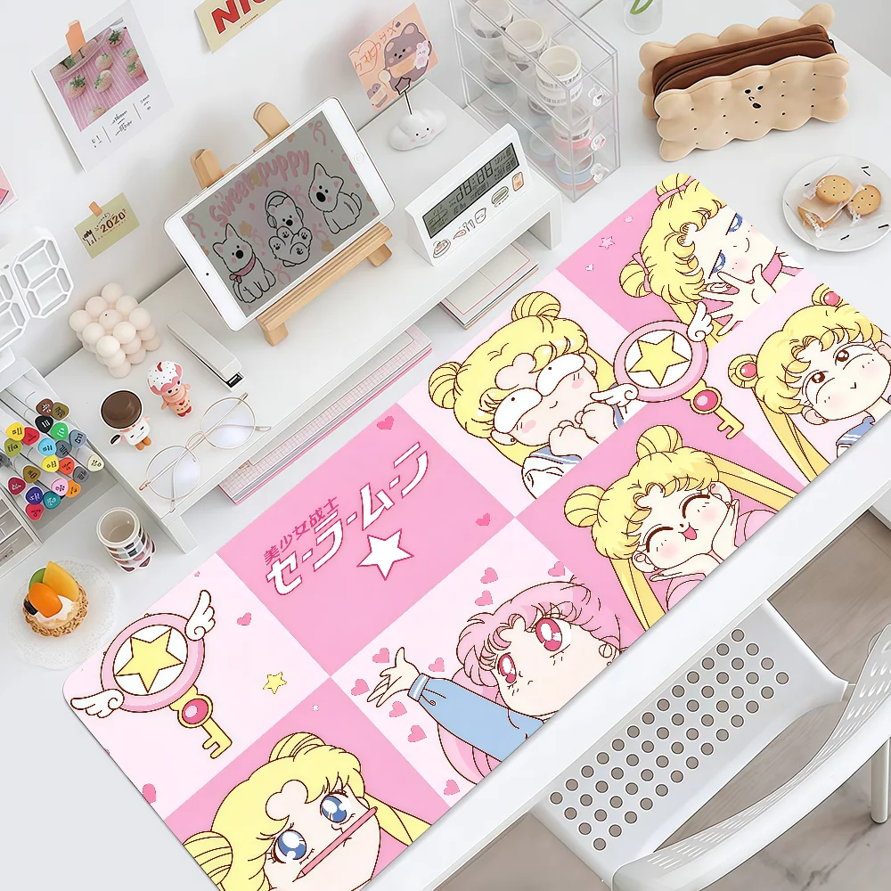 Mouse Pad Anime MousePad Non-slip Lockedge Office Moon Student S-Sailor Gaming Thickened Large Writing Pad Cushion