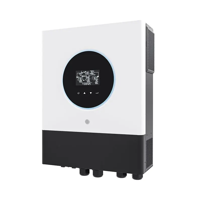 Inverter solare per montaggio a parete Easun Power integrato nel Controller solare MPPT Inverter ibrido On & Off Grid per l'accumulo di energia per uso domestico