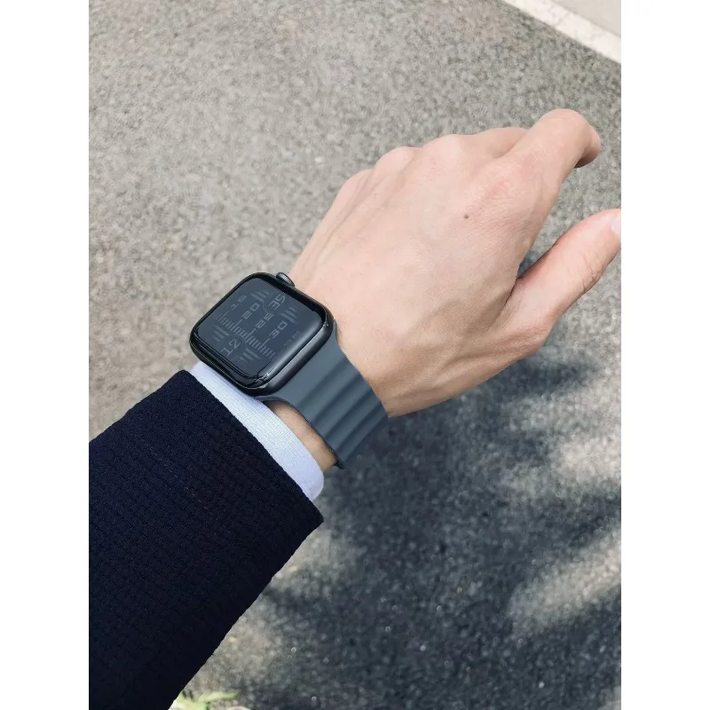 Ocean Strap für Apple Watch 10 9 8 7 Ultra Band 46 mm 45 mm 49 mm 44 mm 41/42 mm Silikon magnetisches Sportarmband iWatch Serie SE 6