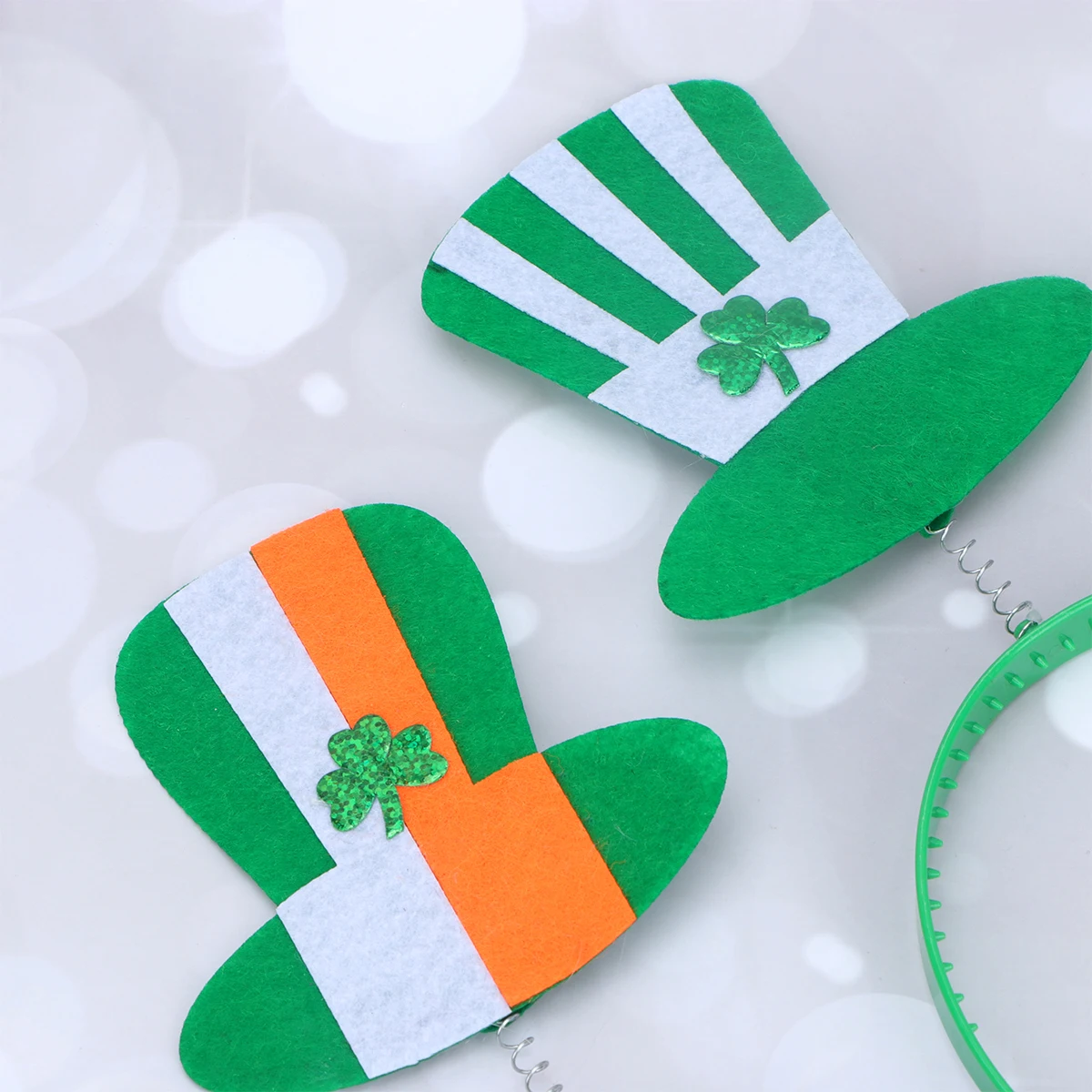 

4pcs Clover Headband St. Patrick'S Day Party Hair Accessory Festival Costume Decoration White Orange