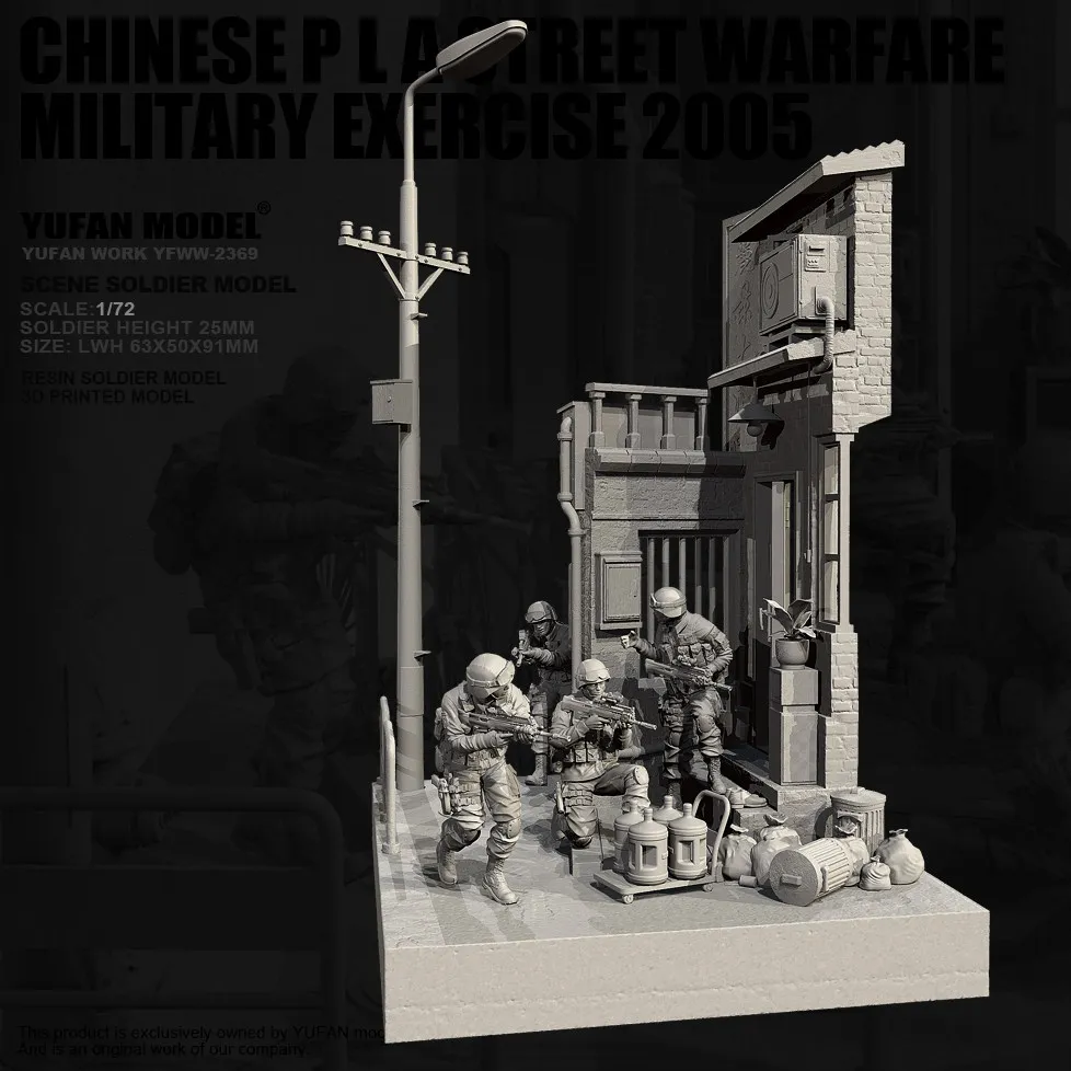 

YUFAN Model 1/72 Resin Soldier (Complete Set) Self Assembled and Colored YFWW-2369+3D