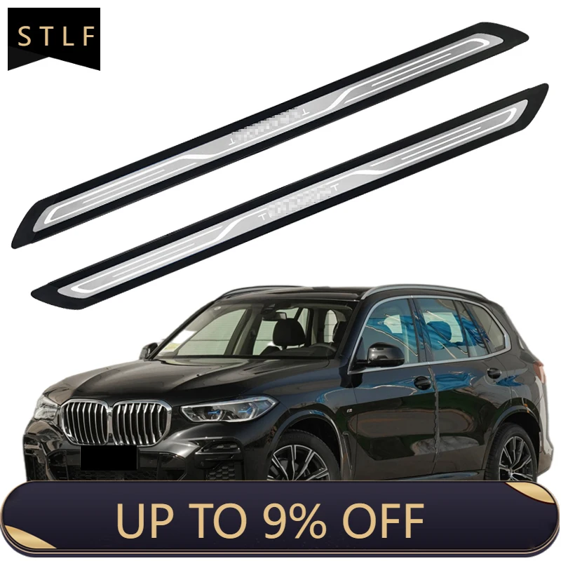 

Electric Running Boards Retractable Aluminum Alloy Neon LED Lights Automatic Power Side Step for X5 2019-2024 with Carry Bag