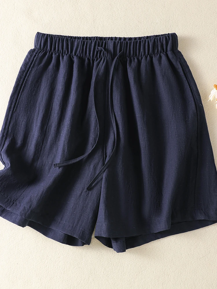 Women's Cotton Linen Short Pan - đánh giá và giá Short Linen Drawstring
