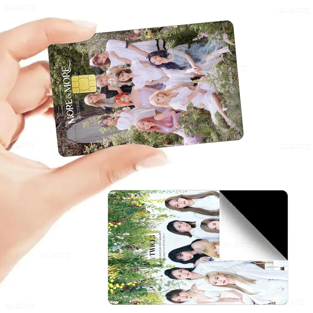 Korean Popular Star Girl Group TWICE Poker Sticker Film Tape Skin For Credit Card Debit Card Cartoon Waterproof Stickers