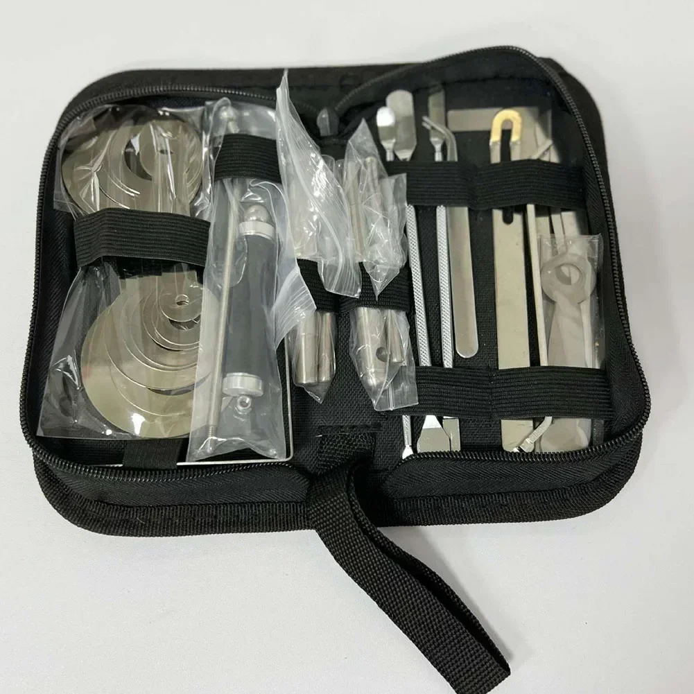 

Essential Saxophone Repair Toolkit in Storage Box Ideal Tools for Woodwind Instruments like Flute Oboe and Trombone