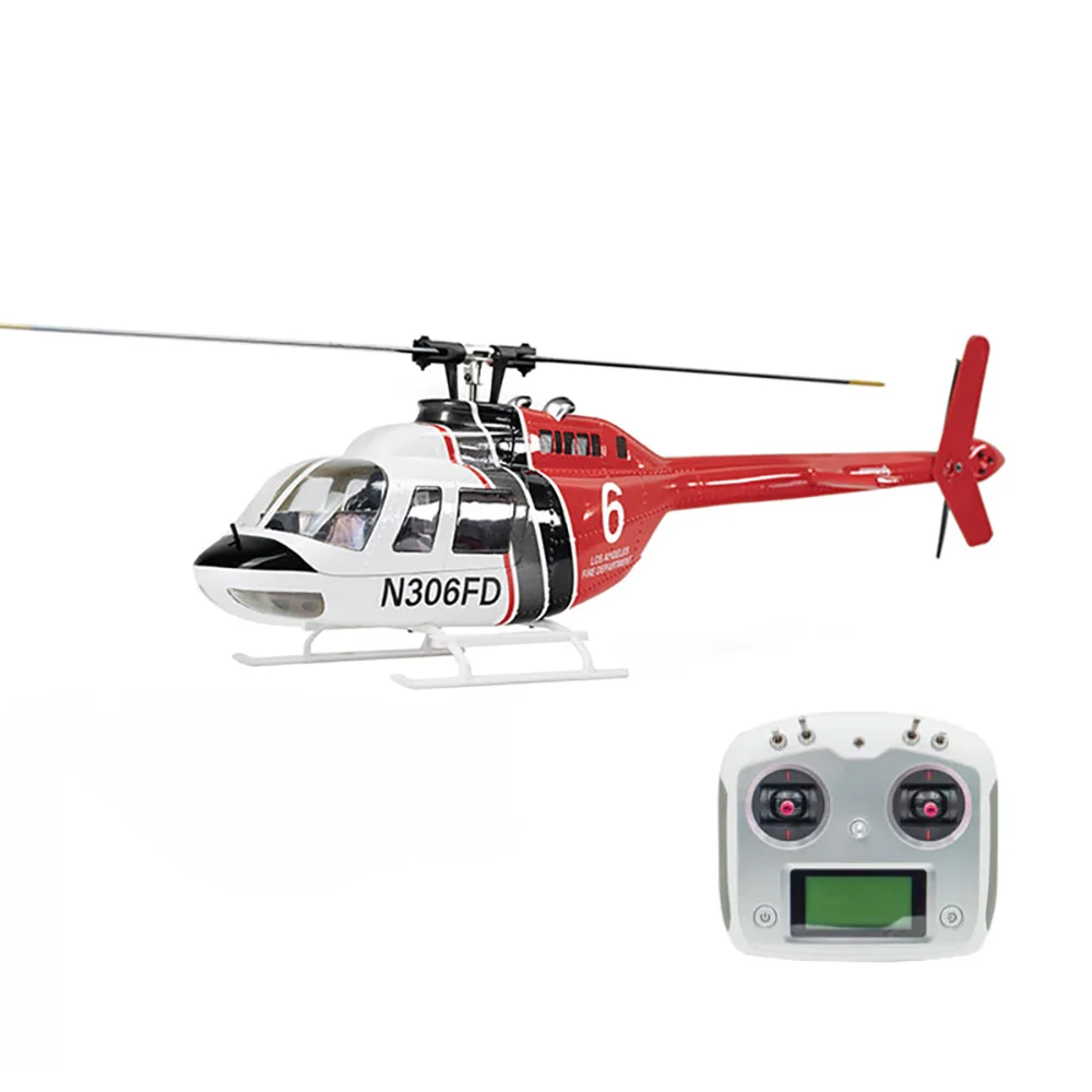 FLY WING Bell 206 6CH Brushless Scale GPS Altitude Hold One-Key Return Helicopter Two Rotor Blade With H1 Flight Controller