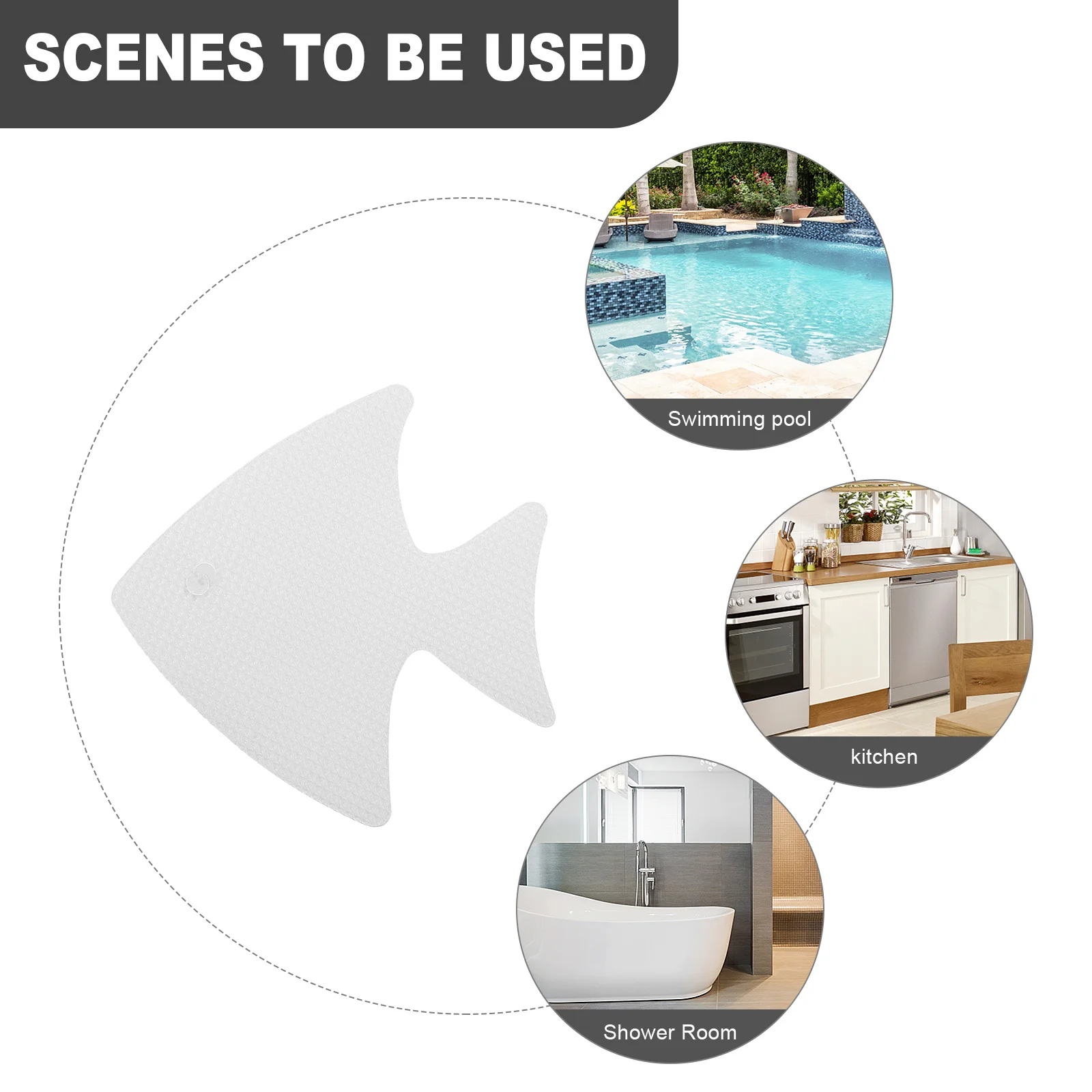 

Home Bathroom Safety 20Pcs Anti Skid Stickers Cute Bathtub Decoration for Pool Stairs Ladder Non Slip Grip